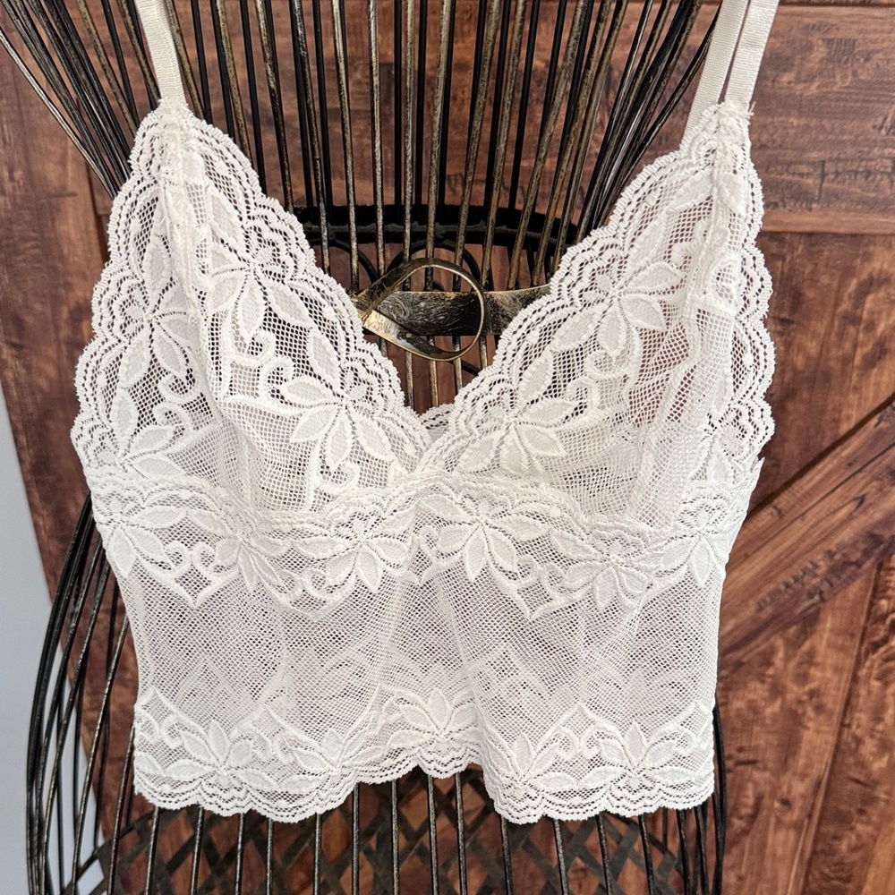 Victoria's Secret Pink White Lace Chemise Small